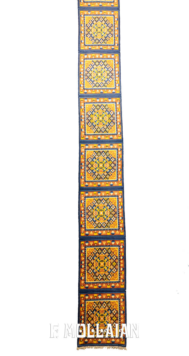 Antique Tibet Rug Gold/Blue Color n°:207979